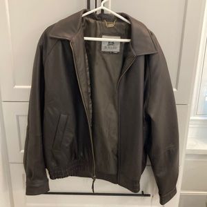 Burk’s Bay leather bomber jacket